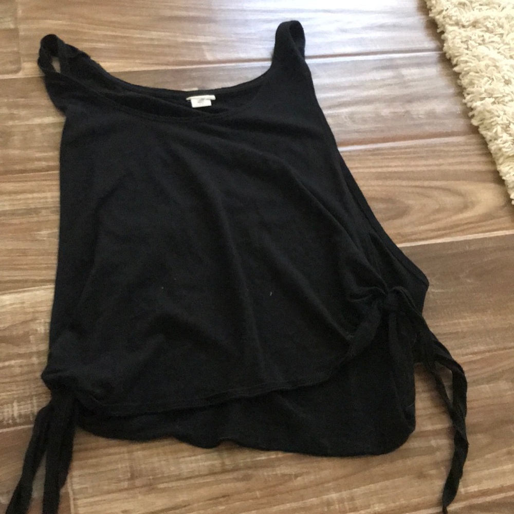 Black, cut out on sides tank top